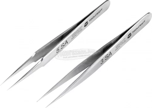 TOOLCRAFT TO-5861034 Csipesz készlet 2 részes Hegyes, szuperfinom 120mm TO-5861034