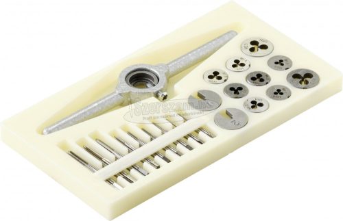 TOOLCRAFT TO-7106694 Egyvágásos menetfúró készlet 30 részes HSS M1, M1.1, M1.2, M1.4, M1.6, M1.8, M2, M2,2, M2.5 TO-7106694