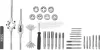 TOOLCRAFT TO-7015521 Menetvágó készlet 32 részes Acél M3x0.50, M4x0.70, M5x0.80, M6x1, M8x1.25, M10x1.50, M12x1.75 TO-7015521
