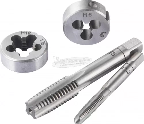 TOOLCRAFT TO-7015521 Menetvágó készlet 32 részes Acél M3x0.50, M4x0.70, M5x0.80, M6x1, M8x1.25, M10x1.50, M12x1.75 TO-7015521