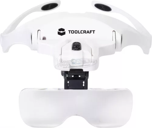 TOOLCRAFT 2469761 Nagyítós szemüveg LED-es világítással Nagyítási tényező: 3.5 x, 2.5 x, 2.0 x, 1.5 x, 1.0xLencseméret: 95mmx34mm 2469761