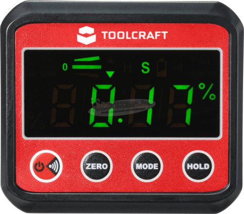 TOOLCRAFT Digitális szögmérő és vízmérték, 360° TO-7308984