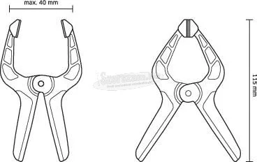 Toolcraft 4 rugós bilincs 40mm 5 kg TOOLCRAFT 1611470 Visszavonás:50mm 1611470
