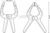 TOOLCRAFT Rugós szorító 70mm 10 kg, 2db TOOLCRAFT 2226762 Szorítási szélesség (max.):70mm Méret, hossz: 160mm Visszavonás:70mm 2226762