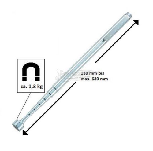 TOOLCRAFT TO-6541704 Bővíthető mágneses emelő pálca formájában 130-630mm, 1,3 kg emelőerő Mágneses emelő TO-6541704