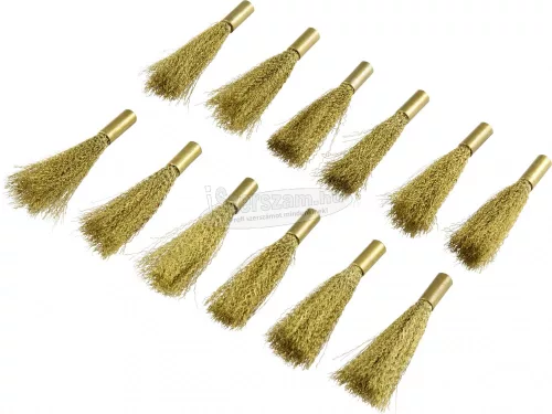 TOOLCRAFT TO-5864076 Tartalék ecset üvegszálas tisztítóecsethez (sárgaréz drót), 4mm, 12db 4mm 12db TO-5864076