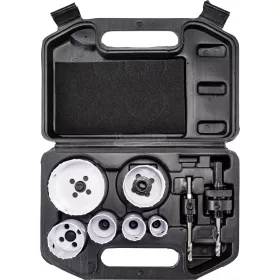   TOOLCRAFT TO-6803625 Lyukfűrész készlet 9 részes 22mm, 29mm, 35mm, 44mm, 51mm, 68mm 1 készlet TO-6803625