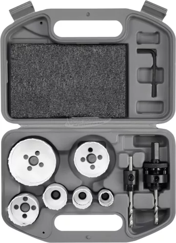 TOOLCRAFT TO-6803625 Lyukfűrész készlet 9 részes 22mm, 29mm, 35mm, 44mm, 51mm, 68mm 1 készlet TO-6803625