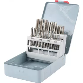   TOOLCRAFT 2266929 Menetvágó készlet 21 részes M3, M4, M5, M6, M8, M10, M12 DIN 352 HSS 1db TO-6800787