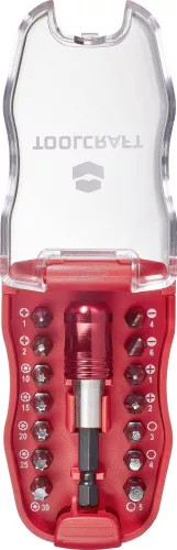 TOOLCRAFT TO-6623460 Bit készlet 15 részes Phillips, Pozidriv, Belső hatlap, Belső kerek hatlap (TX) TO-6623460