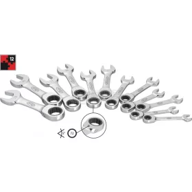   Vigor V2821 Racsnis csillag-villáskulcs készlet 12 részes 8-19mm V2821