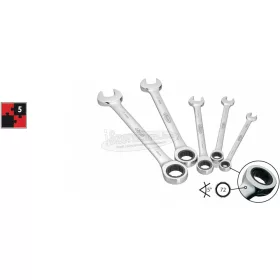   Vigor V2820 Racsnis csillag-villáskulcs készlet 5 részes 8-19mm V2820