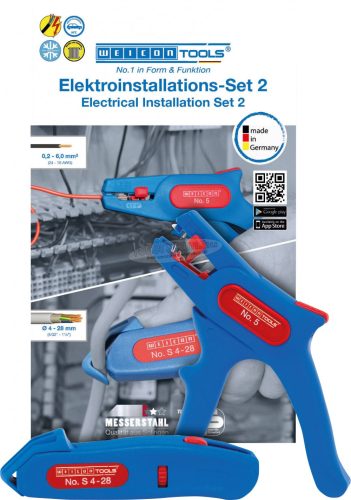 WEICON TOOLS No S 4 + No 5 52881002 Csupaszoló fogó Kábelvágó késsel 0.2-6.0mm² 52881002