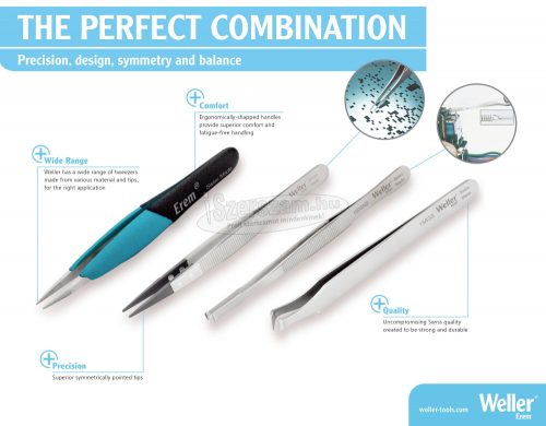 Weller Erem E2ASA Precíziós csipesz 120.00mm E2ASA