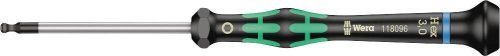 WERA 2052 gömbvégű hatlapfejű csavarhúzó elektronikus alkalmazásokhoz, 3x60mm 05118096001