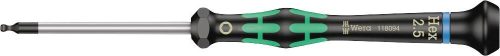 WERA 2052 gömbvégű hatlapfejű csavarhúzó elektronikus alkalmazásokhoz, 2,5x60mm 05118094001