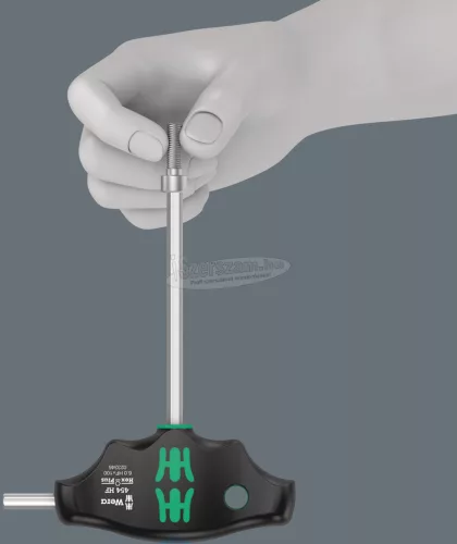 WERA 454 HF T-fogantyús hatlapfejű csavarhúzó Hex-Plus tartófunkcióval, angolszász, 1/8"x150mm 05023359001