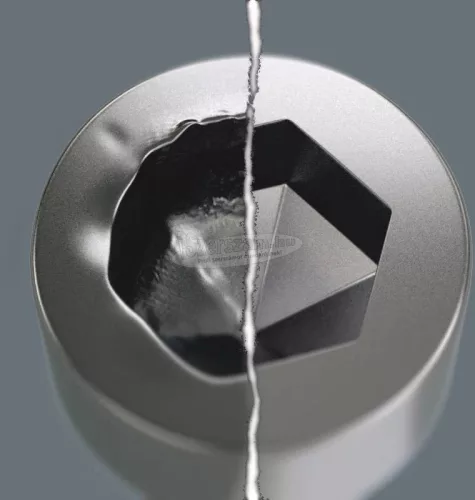 WERA 454 HF T-fogantyús hatlapú csavarhúzó Hex-Plus tartófunkcióval, angolszász, 9/64"x150mm 05023360001
