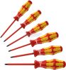 WERA 167i/6 szigetelt VDE 1000V Csavarhúzó készlet 6 részes Kraftform Plus Series 100 TORX 05133356001