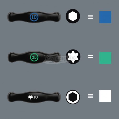 WERA 467/7 TORX HF Set 2 Csavarhúzó készlet T-nyelű TORX csavarhúzók tartó funkcióval, 7 részes 05023456001