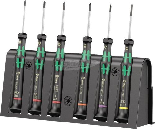WERA 2050/6 Csavarhúzó készlet 6 részes Egyeneshornyú, Phillips, TORX Plus, Microstix 5030181001