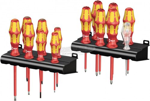 Wera Kraftform Big Pack 100 szigetelt VDE 1000V Csavarhúzó készlet 14 részes Egyeneshornyú, Phillips, TORX, Pozidriv 05105631001