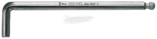 WERA 950 PKL L-kulcs/Hatszögkulcs, metrikus, krómozott, 6x180mm 05022062001