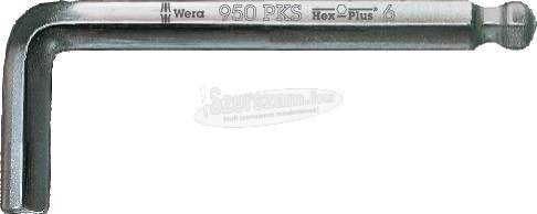 WERA 950 PKS L-kulcs/Hatszögkulcs, metrikus, krómozott, 6x100mm 05133156001