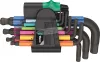WERA 950/9 Hex-Plus Multicolour 2 L-kulcs/Hatszögkulcskészlet, metrikus, BlackLaser, 9 részes 05133164001