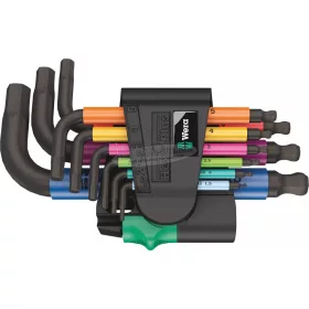   WERA 950/9 Hex-Plus Multicolour 2 L-kulcs/Hatszögkulcskészlet, metrikus, BlackLaser, 9 részes 05133164001