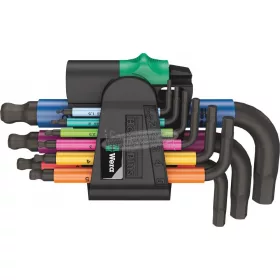   WERA 950/9 Hex-Plus Multicolour 2 L-kulcs/Hatszögkulcskészlet, metrikus, BlackLaser, 9 részes 05133164001
