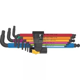   WERA 950/9 Hex-Plus Multicolour Imperial 2 L-kulcs/Hatszögkulcs készlet, Imperial, BlackLaser, 9 db 05022640001