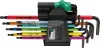 WERA 967/9 TX BO Multicolour 1 L-kulcs készlet hamisításbiztos TORX csavarokhoz, BlackLaser, 9 részes 05024335001