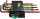 WERA 967/9 TX BO Multicolour 1 L-kulcs készlet hamisításbiztos TORX csavarokhoz, BlackLaser, 9 részes 05024335001