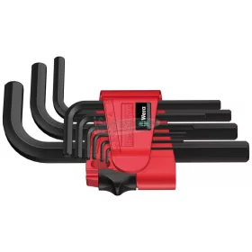   WERA 950/9 Hex-Plus 7 L-kulcs/Hatszögkulcs készlet, metrikus, BlackLaser, 9 részes 05021737001