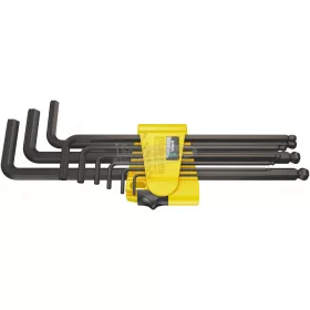   WERA 950/9 Hex-Plus Imperial 1 L-kulcs/Hatszögkulcs készlet, Imperial, BlackLaser, 9 részes 05022171001