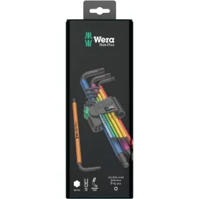   WERA 950/9 Hex-Plus Multicolour 1 SB L-kulcs/Hatszögkulcs készlet, metrikus, BlackLaser, 9 részes 05073593001