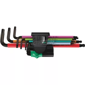   WERA 950/7 Hex-Plus többszínű mágnes 1 L-kulcs/Hatszögkulcs készlet, metrikus, BlackLaser, 7 részes 05022534001