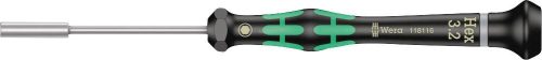 WERA 2069 Nyeles dugókulcs, műszerész csavarhúzó nyél elektronikus alkalmazásokhoz, 3,2x60mm 05118116001
