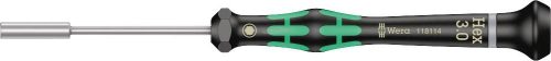 WERA 2069 Nyeles dugókulcs, műszerész csavarhúzó nyél elektronikus alkalmazásokhoz, 3x60mm 05118114001