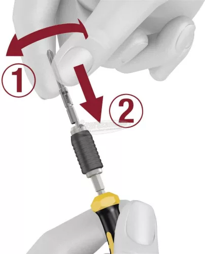 WERA 1460 ESD Kraftform Micro nyomaték csavarhúzó, gyárilag beállított értékkel, gyorskioldó tokmány 0,035Nm 05074800001