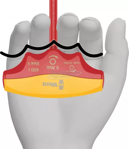 WERA 400 i VDE 1000V hatlapú szigetelt nyomaték csavarhúzó, 4x5,0Nm 05004980001