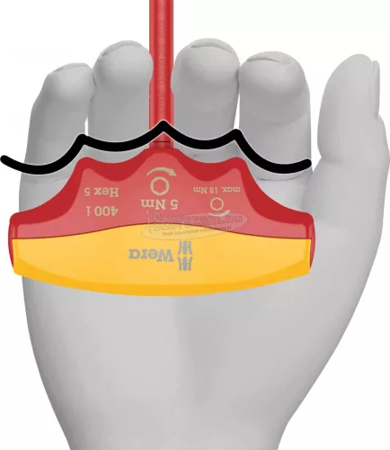 WERA 400 i VDE 1000V Hex Szigetelt nyomaték csavarhúzó, 5x5,0Nm 05004981001