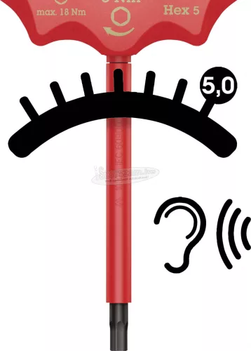 WERA 400 i VDE 1000V Hex Szigetelt nyomaték csavarhúzó, 5x5,0Nm 05004981001