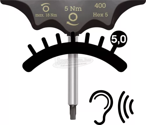 WERA 400 hatszögletű nyomaték csavarhúzó, 5x5,0Nm 05005081001