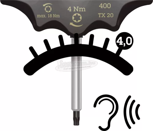 WERA 400 TX nyomaték csavarhúzó, TX20x4,0Nm 05005090001