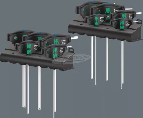 WERA 454/10 HF készlet Imperial 1 csavarhúzó készlet T-nyelű csavarhúzók Hex-Plus tartó funkcióval, Imperial, 10 részes 05023451001