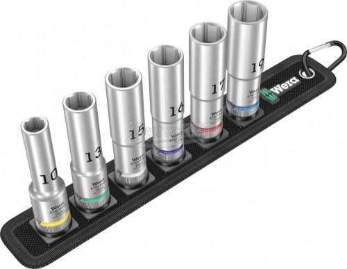 WERA Belt C Deep 1 Dugókulcs készlet, 1/2", 10-19 mm, 6 részes 6szög 05004565001