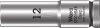 WERA 8790 HMB deep, Dugókulcs, 3/8", hosszú, 6szög, 12x64mm 05004534001
