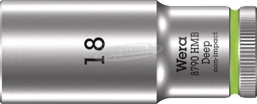 WERA 8790 HMB deep, Dugókulcs, 3/8", hosszú, 6szög, 18x64mm 05004540001